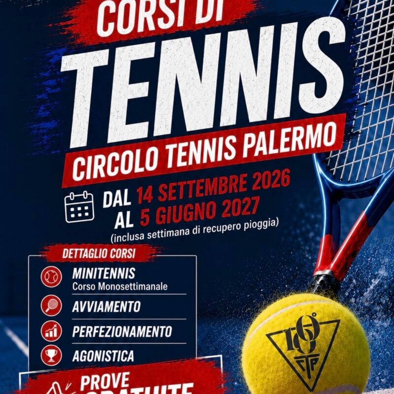 Corsi Tennis: ecco date ed orari delle prove gratuite