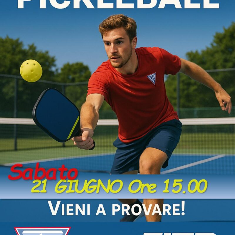 Sabato 21 giugno dalle ore 15 in poi un open day di Pickleball in campo 11