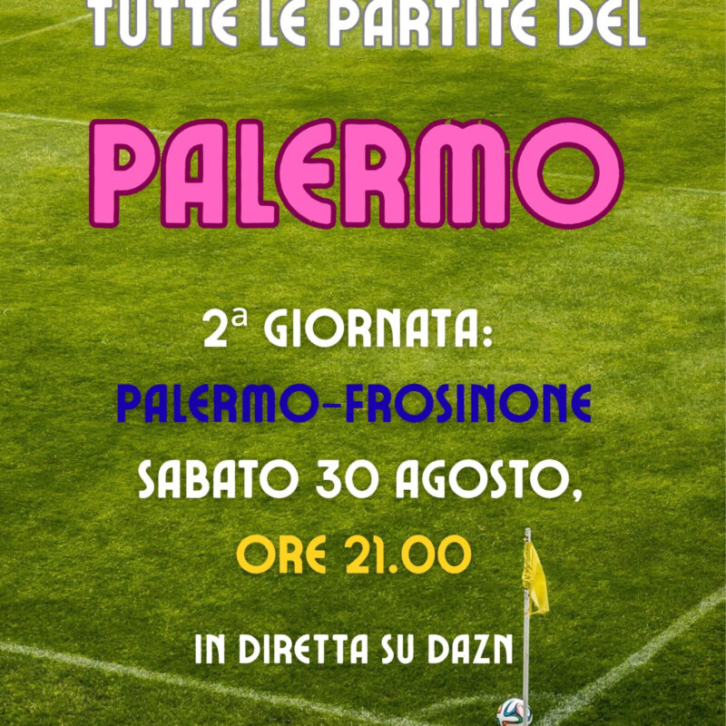 Proiezione partita del Palermo al Circolo: sabato 30 agosto Palermo – Frosinone