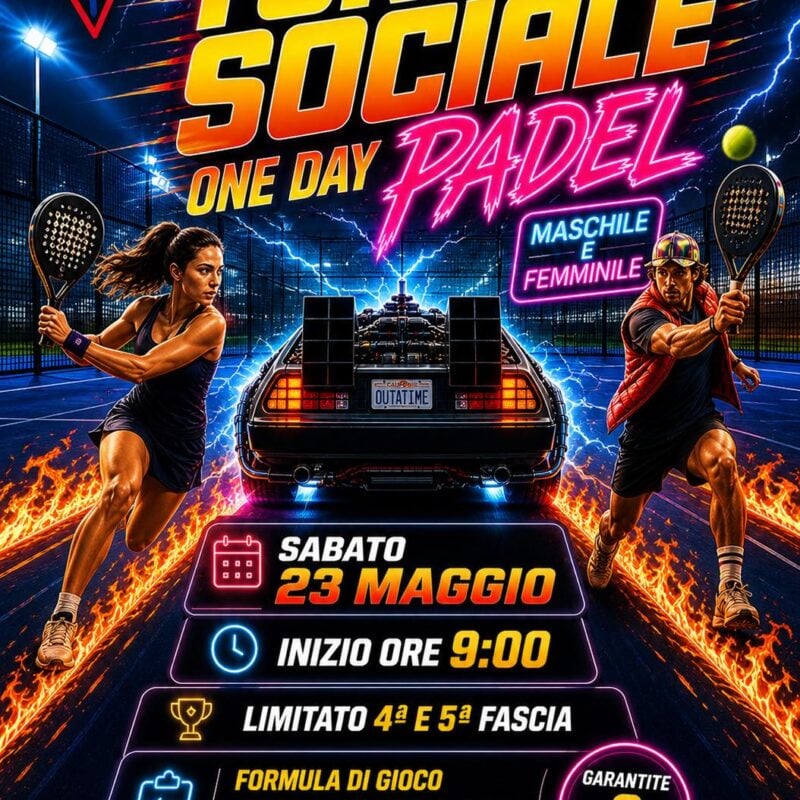 Torneo Sociale One Day Padel: appuntamento al 23 maggio