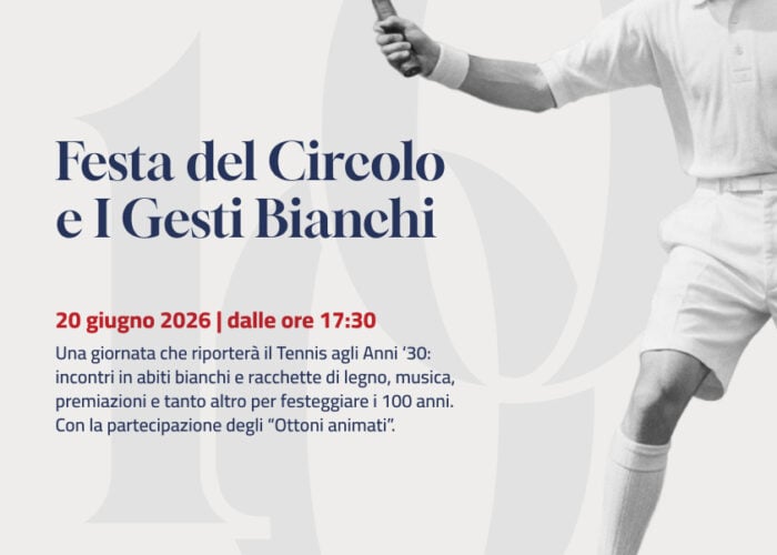 Festa del Circolo e i Gesti Bianchi: appuntamento al 20 giugno, adesioni entro il 15 giugno