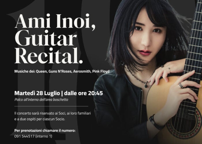 Appuntamenti Centenario: martedì 28 luglio, concerto di chitarra dell’artista Ami Inoi