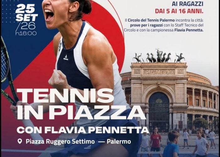 Tennis in Piazza con Flavia Pennetta: appuntamento al 25 settembre
