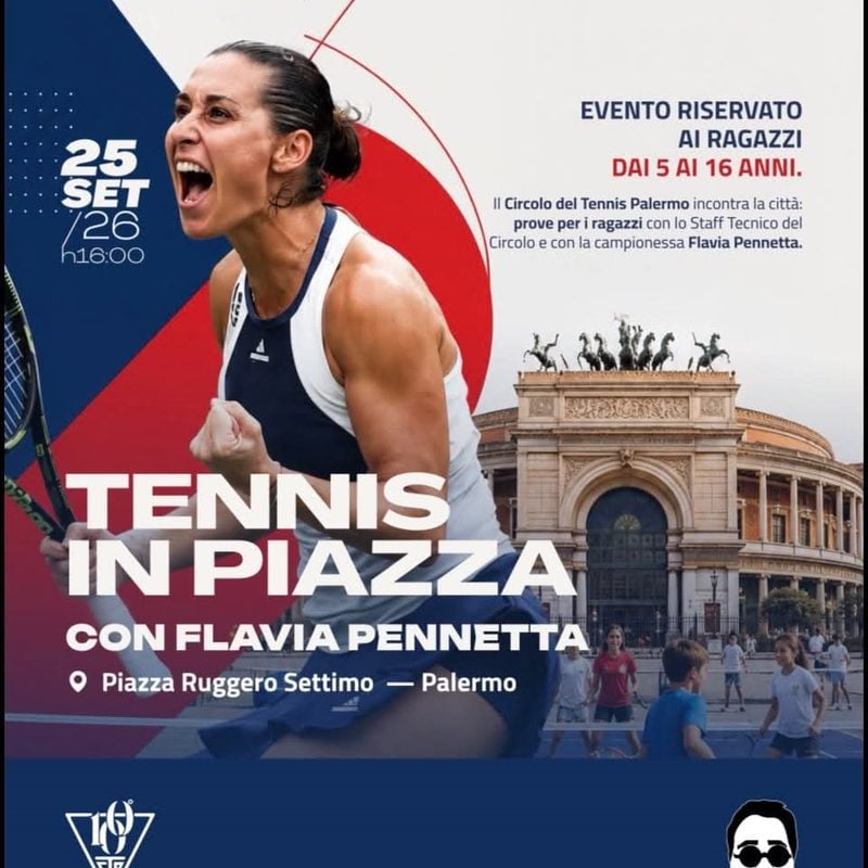 Tennis in Piazza con Flavia Pennetta: appuntamento al 25 settembre